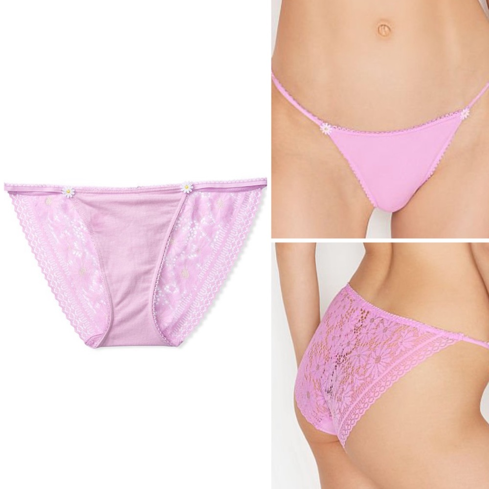 Victoria Secret Lilac Shine Cotton Panties LOT M - Picture 7 of 11